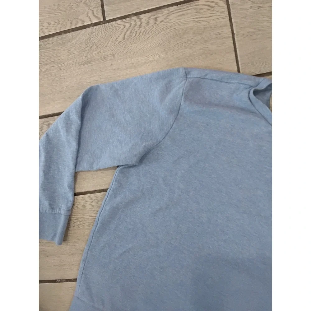 Polo Ralph Lauren Mens Crewneck Sweatshirt Blue Heathered Cotton‎ Blend Large